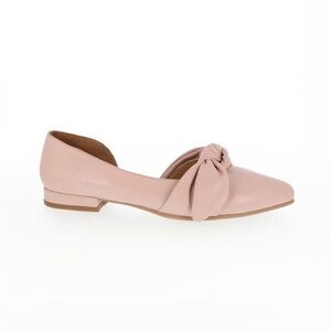 BUENO Luxe Soft Leather Knot Ballet Flats Blush Pink EU38 New w/ Box